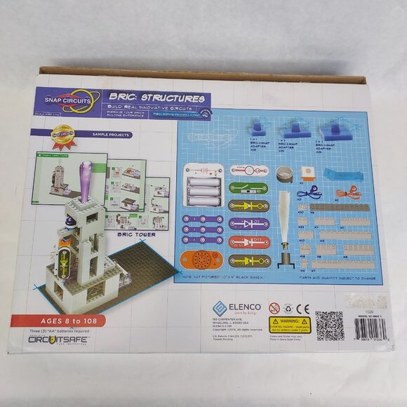 SNAP CIRCUITS BRIC: Structures Brick & Electronic Exploration SC-BRIC-1 Open Box - Picture 2 of 7
